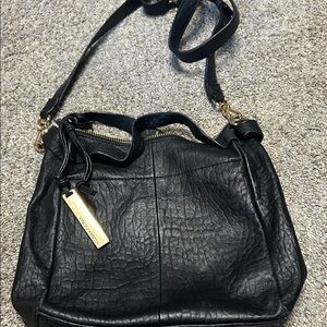 Vince Camuto Black Textured Crossbody Bag